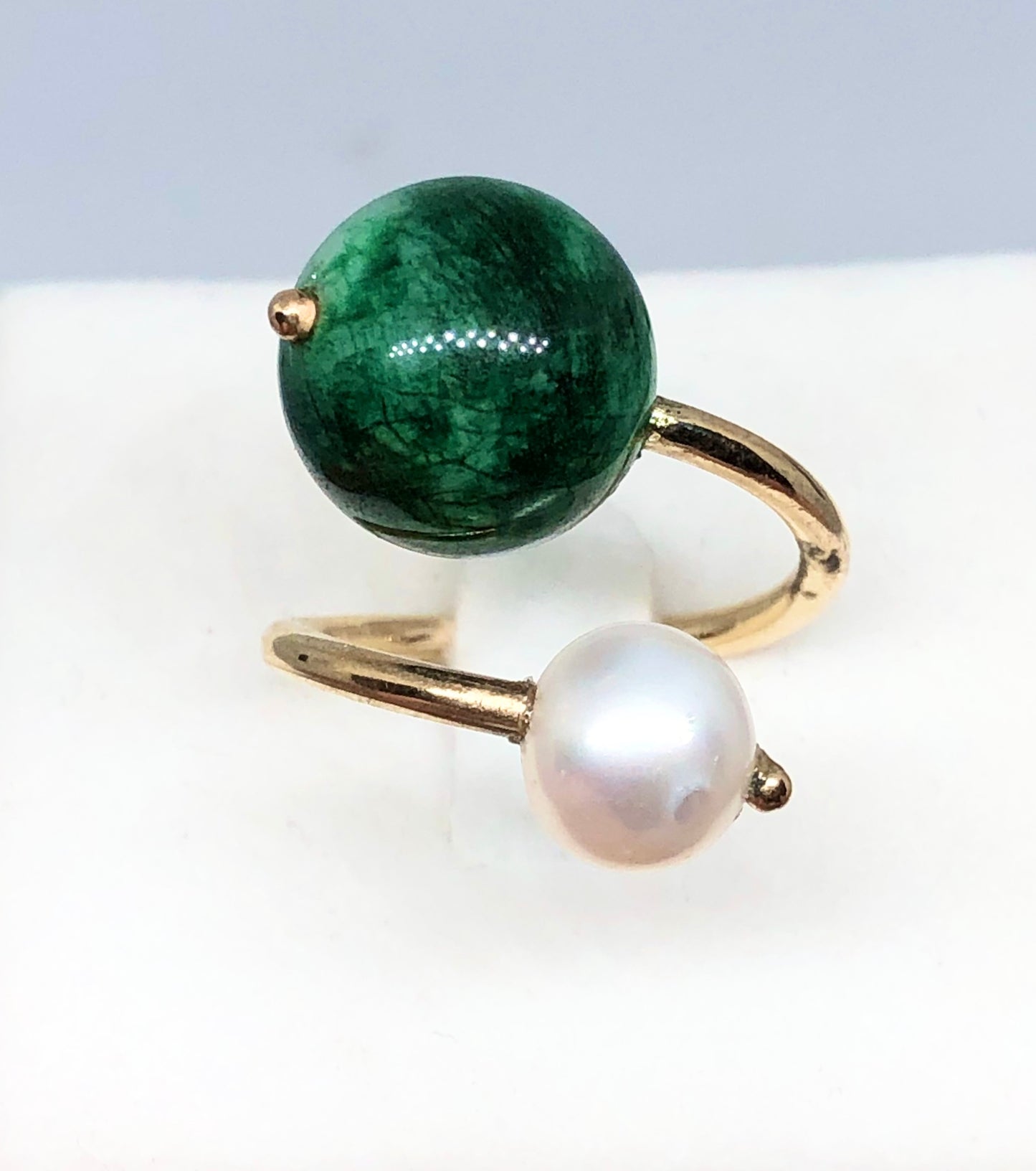 Green Agate and Pearl